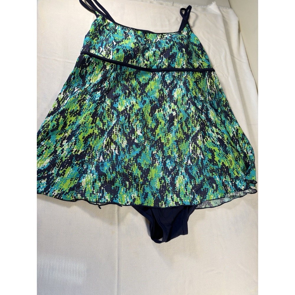 BN Classic‎ One Piece Multicolor Bathing Suit Plus Size 22W Built in Padded Bra